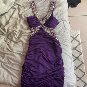 Short purple homecoming dress